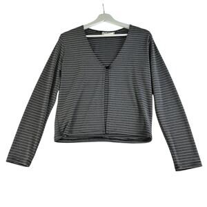 Vtg Y2K L Large Single Button Cardigan Grunge Whimsycore Cottage Fairy Grandma